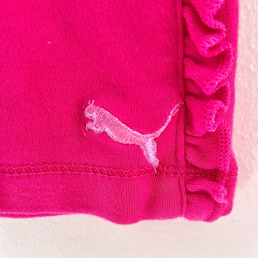 4/$20💥Puma Ruffle Sweatpants, Ruffles Down Both Sides! Bright Pink Baby Girl